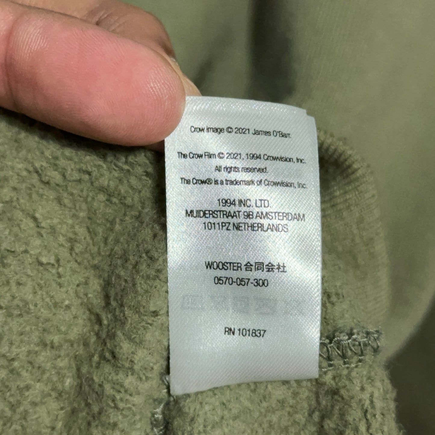 Supreme The Crow Hoodie XL Olive FW21