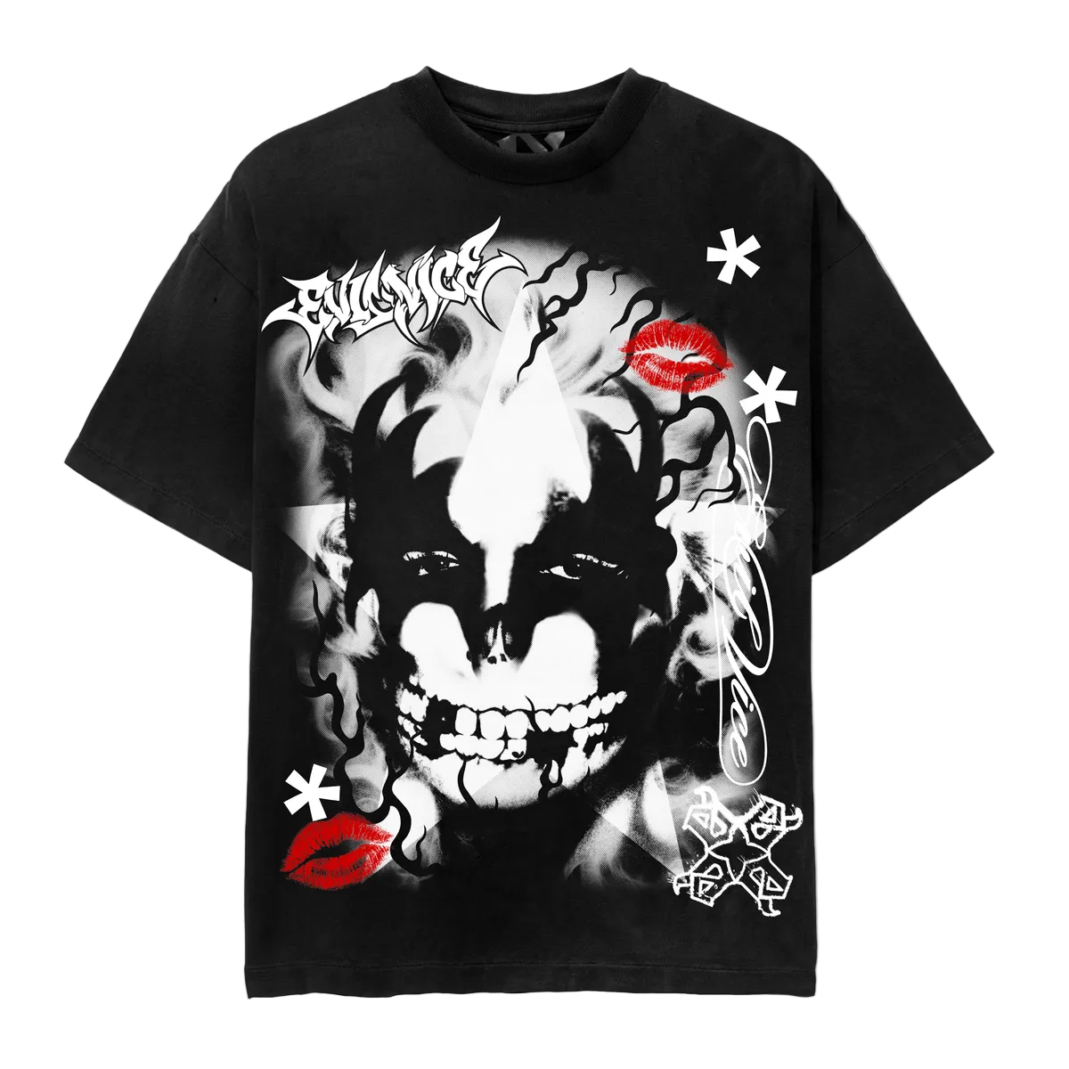 EVIL VICE FACES TEE BLACK