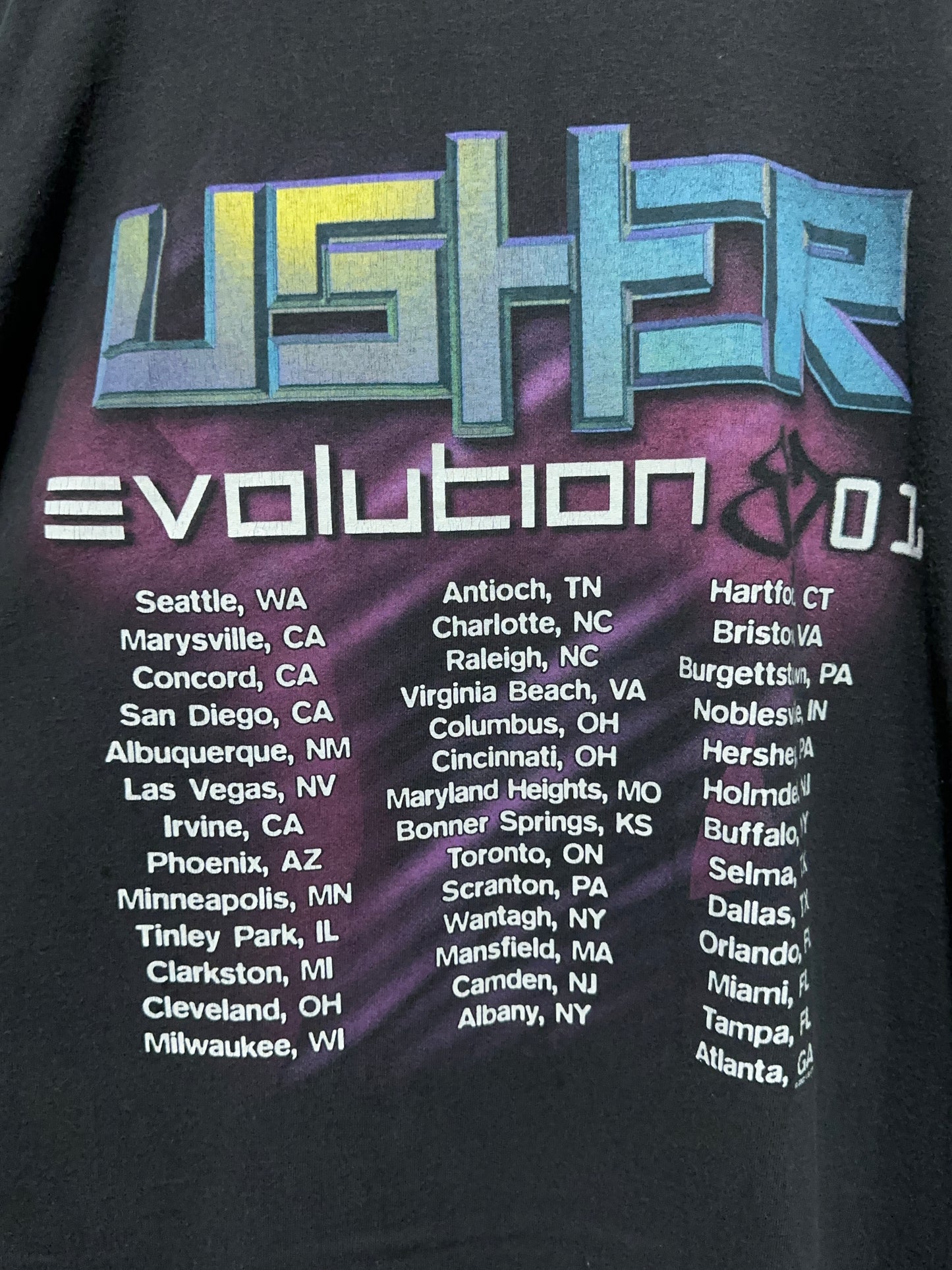 Vintage 2000s Usher Evolution 8701 Tour Tee XL