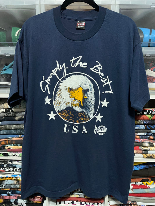Vintage Simply The Best USA Big Eagle Graphic Tee XL