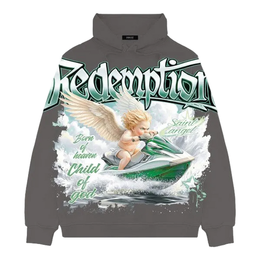 REDEMPTION SAINT ANGEL HOODIE CHARCOAL