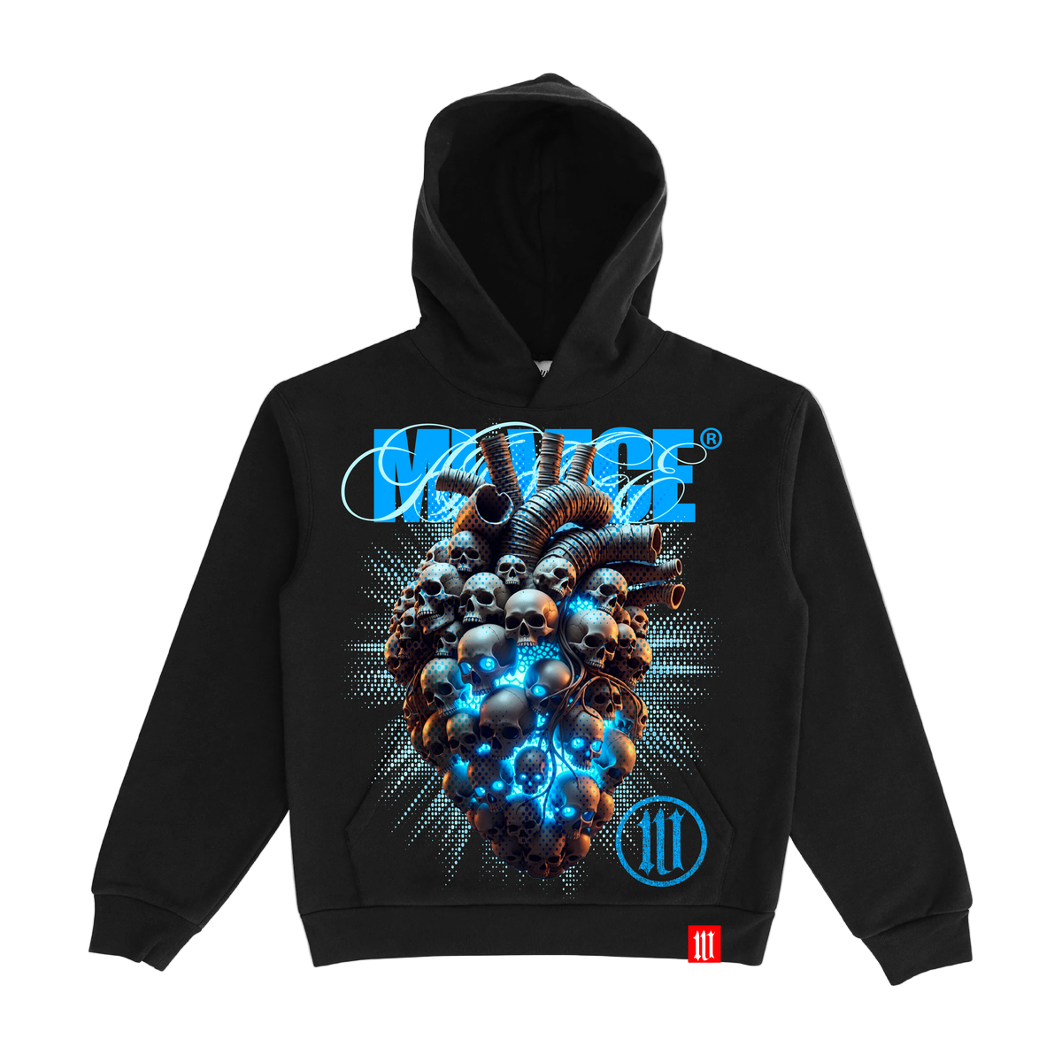 MI VICE SKULL HEART HOODIE