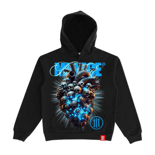 MI VICE SKULL HEART HOODIE
