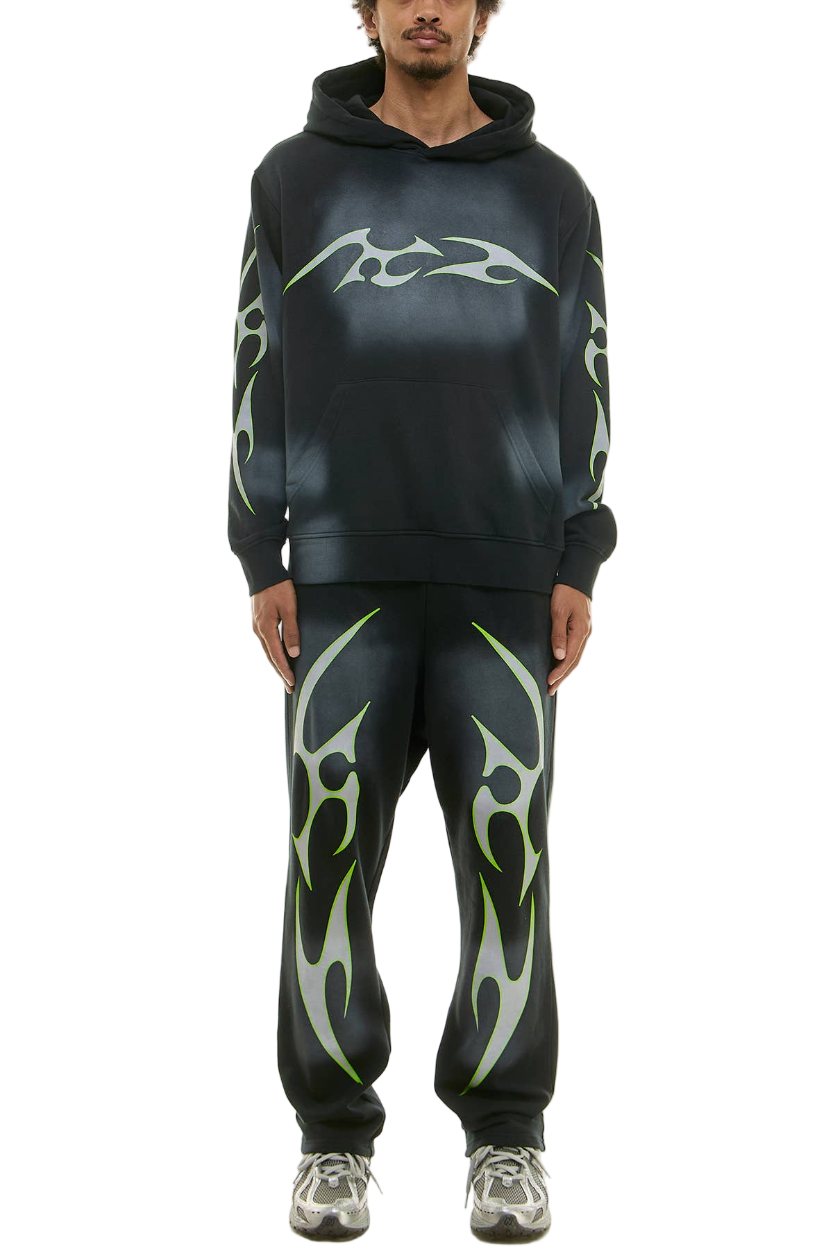 KDNK TRIBAL LOGO HOODIE AND SWEATPANTS SET