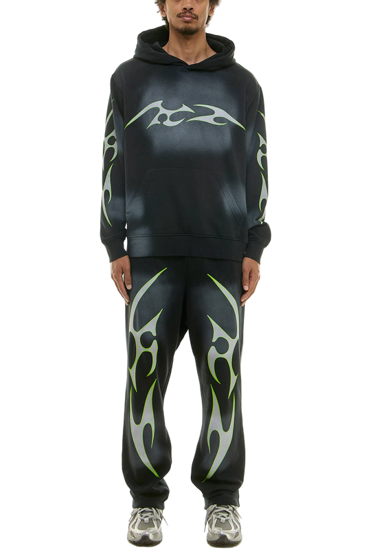 KDNK TRIBAL LOGO HOODIE AND SWEATPANTS SET