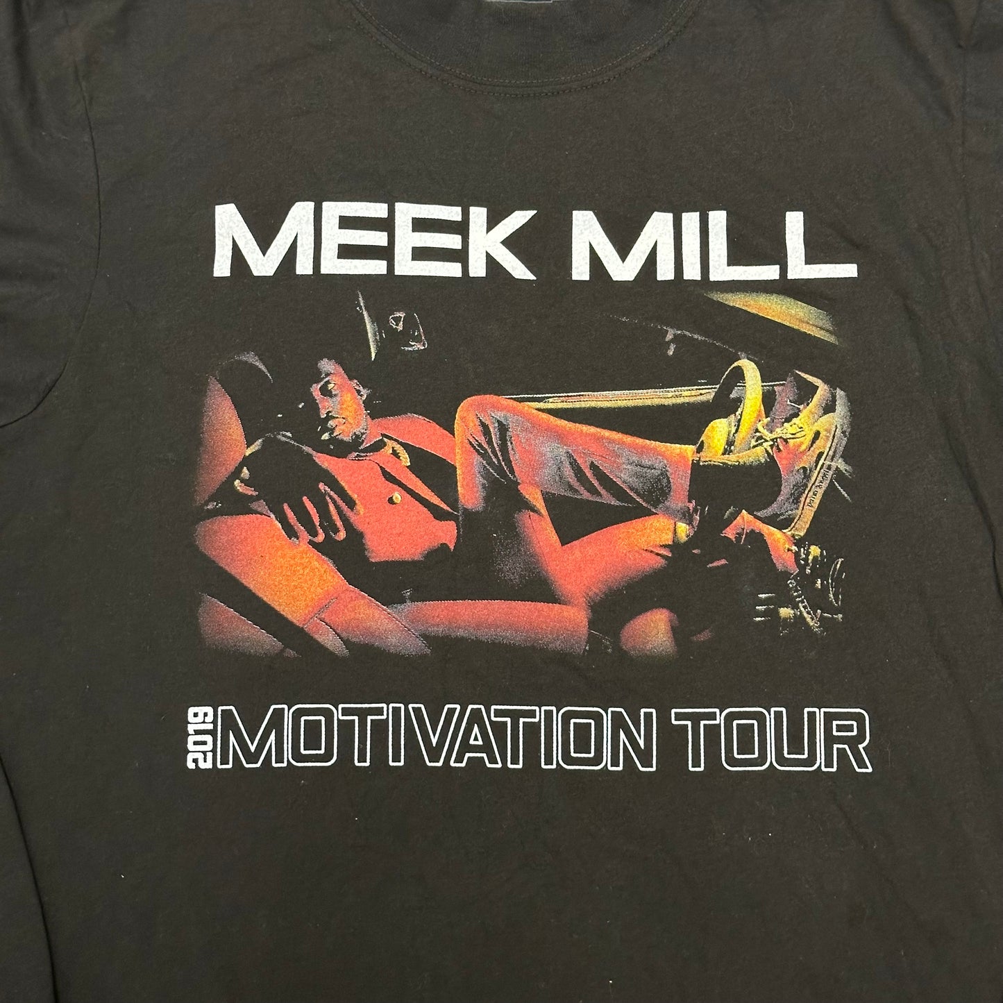 Meek Mill The Motivation Tour Long Sleeve Rap Tee Large