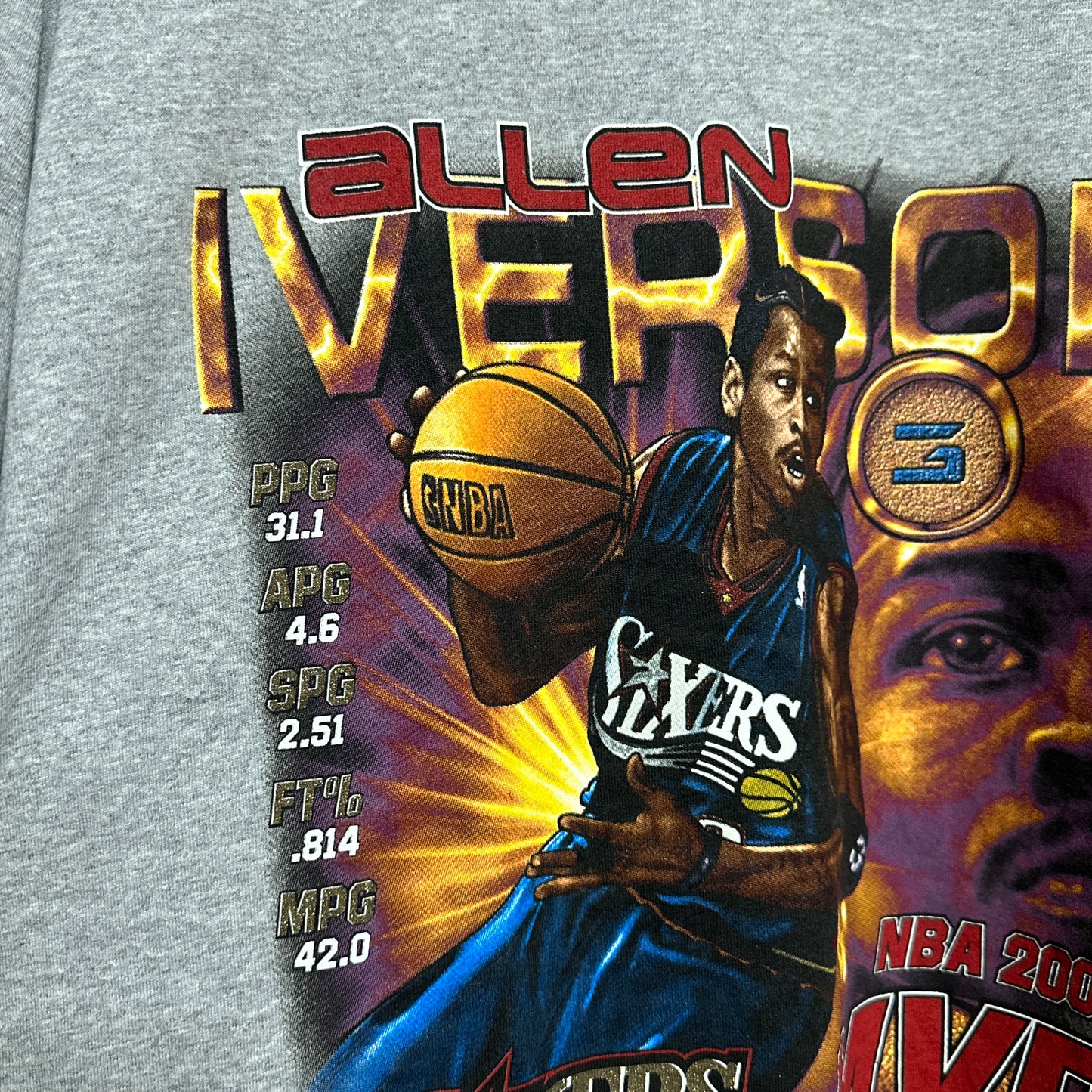 Vintage Allen Iverson Coin Tee 2001 NBA MVP Graphic XL DEADSTOCK