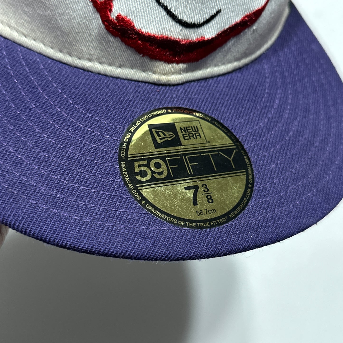 New Era Joker Hat Fitted Mens 7 3/8 59FIFTY The Dark Knight Batman Movie