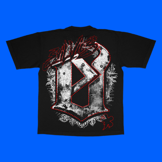 Evil Vice Thorn Skull Graphic Tee Large