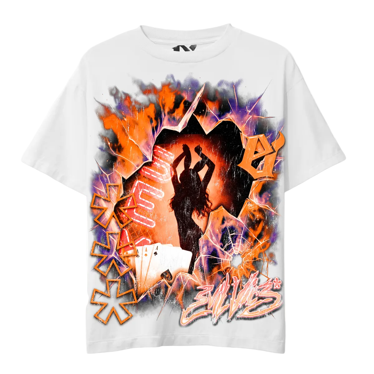 EVIL VICE EX FLAME TEE WHITE
