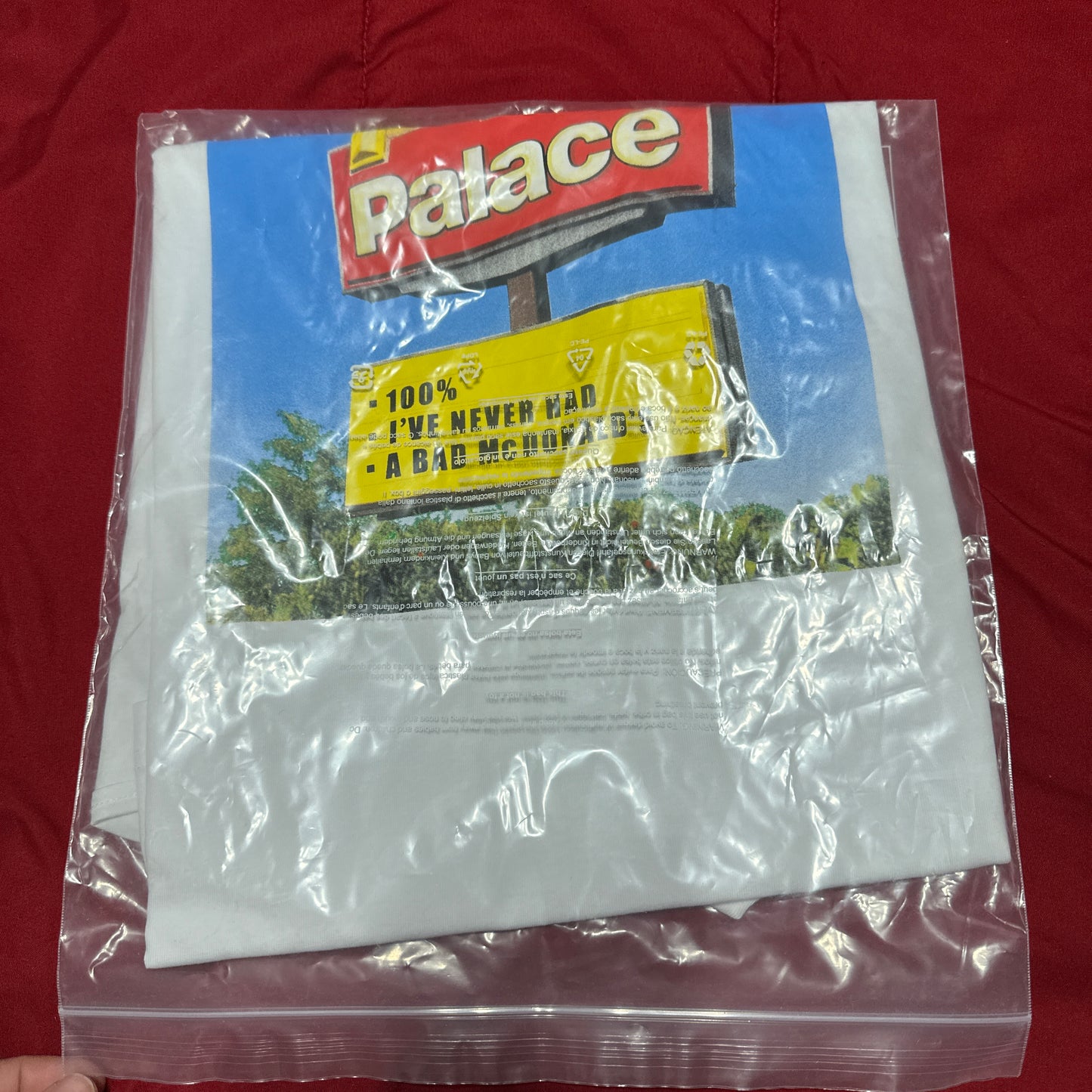 Palace x McDonald's Never Had A Bad McDonald's Sign Collab Tee Large