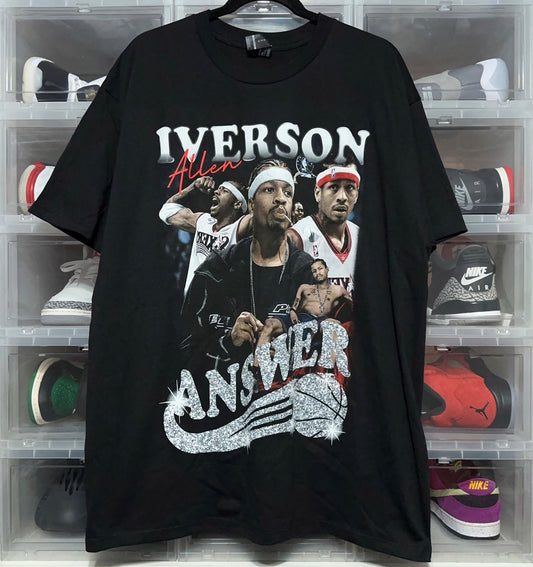 Allen Iverson The Answer Photo Rap Tee XL