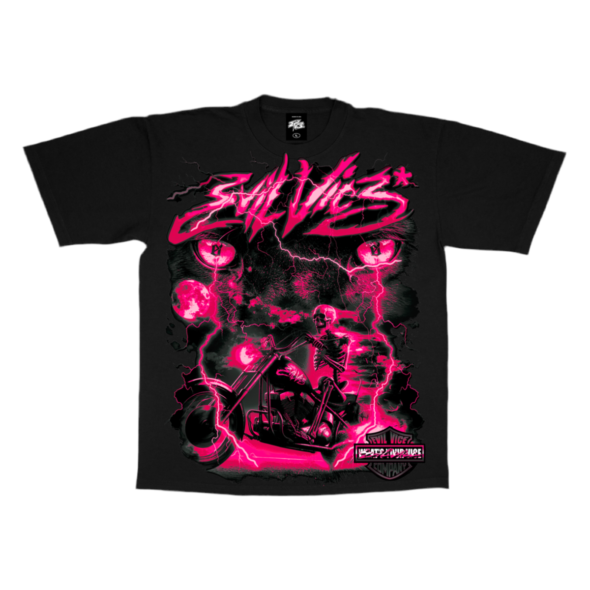 Evil Vice Moto Eyes Graphic Tee XL