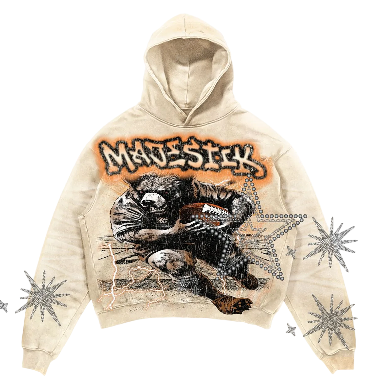 MAJESTIK SPORTS STARBURST FRENCH TERRY ZIP UP HOODIE