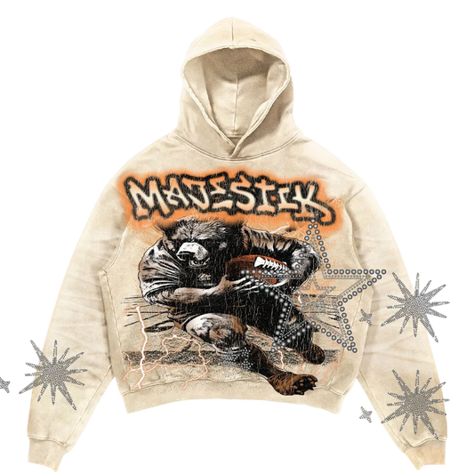 MAJESTIK SPORTS STARBURST FRENCH TERRY ZIP UP HOODIE
