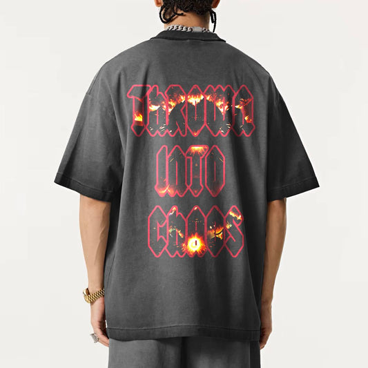 LOWKUT DOOM CRYSTAL RHINESTONE TEE
