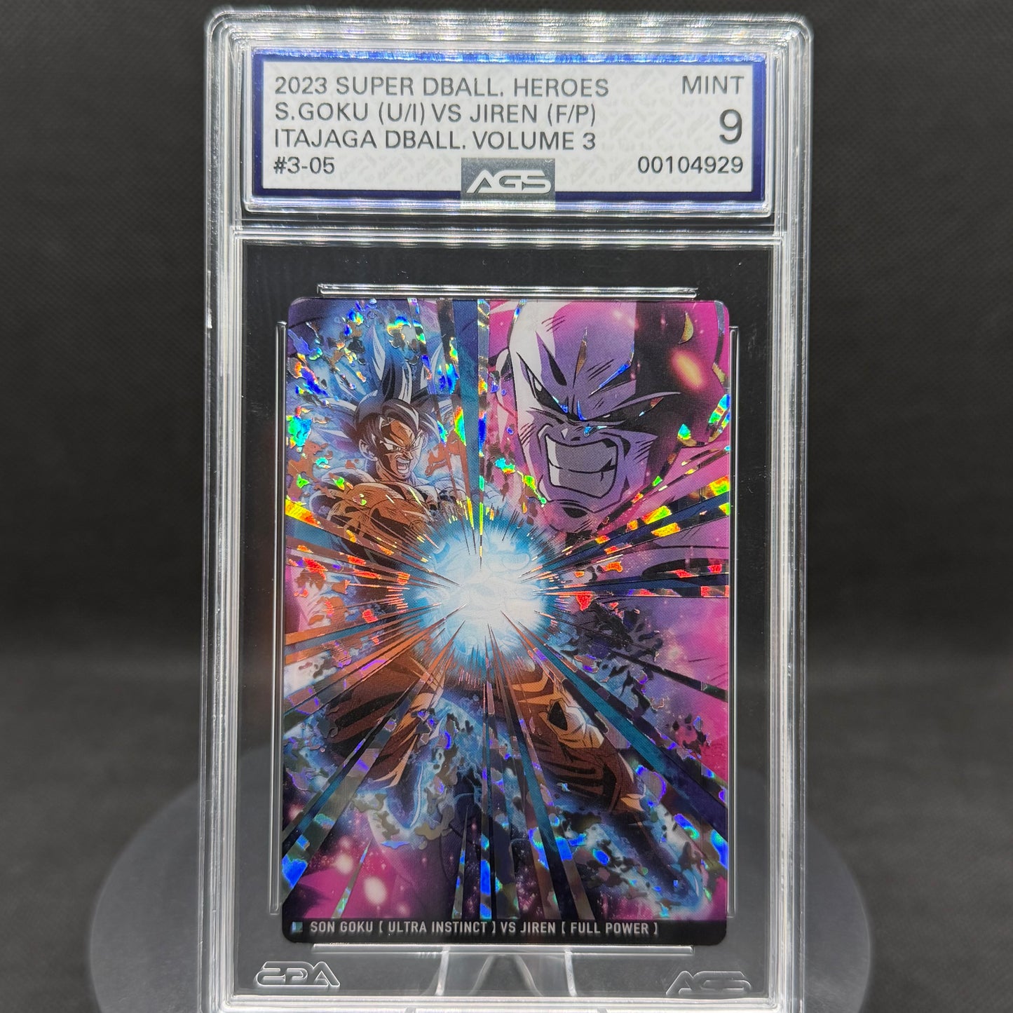 Dragon Ball Son Goku vs Jiren Itajaga #3-05 SSR Graded Japanese AGS 9 MINT