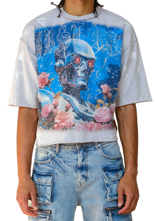 FIRST ROW LOST UTOPIA BLOSSOM CROPPED  TEE