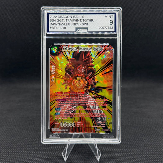 Dragon Ball Super SS4 Gogeta Triumphant Together BT18-019 SPR AGS 9 Mint