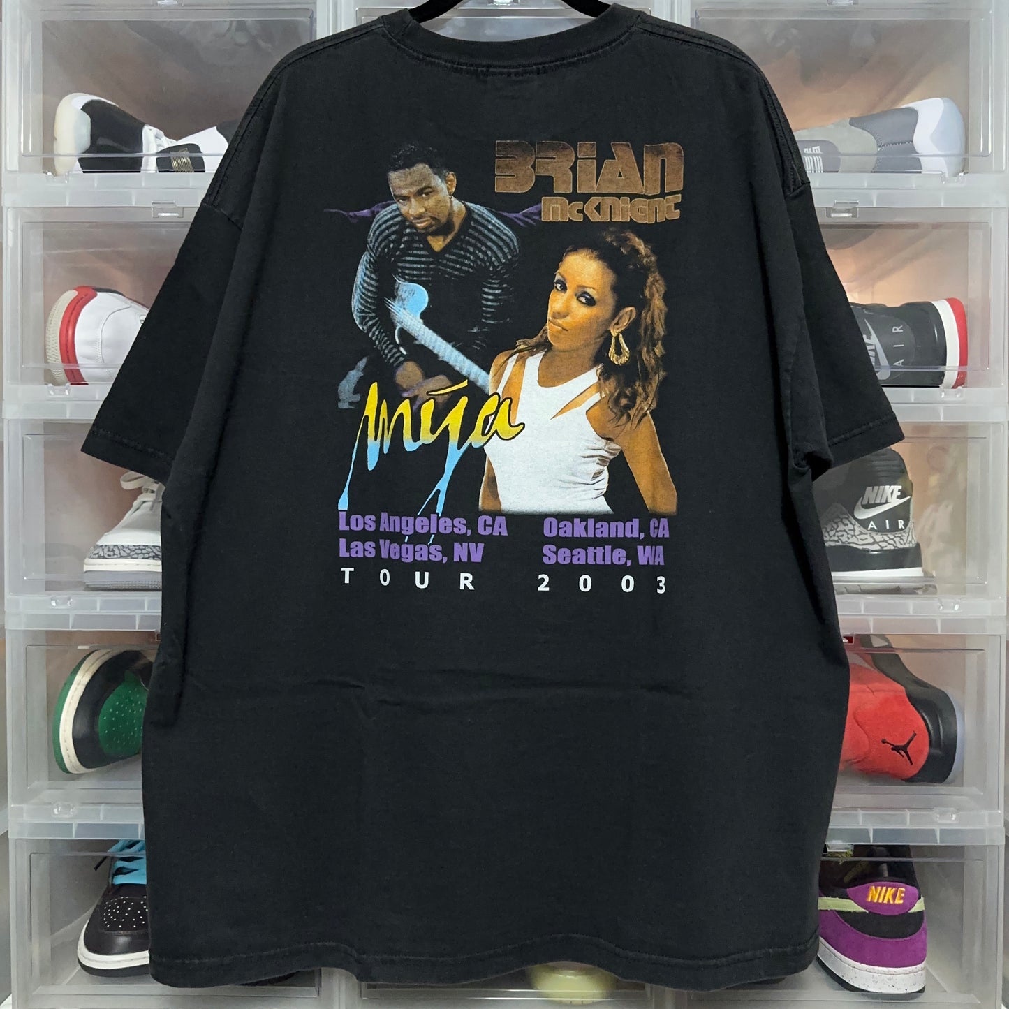 Vintage Y2K Brian McKnight And Mya Tour Tee XXL