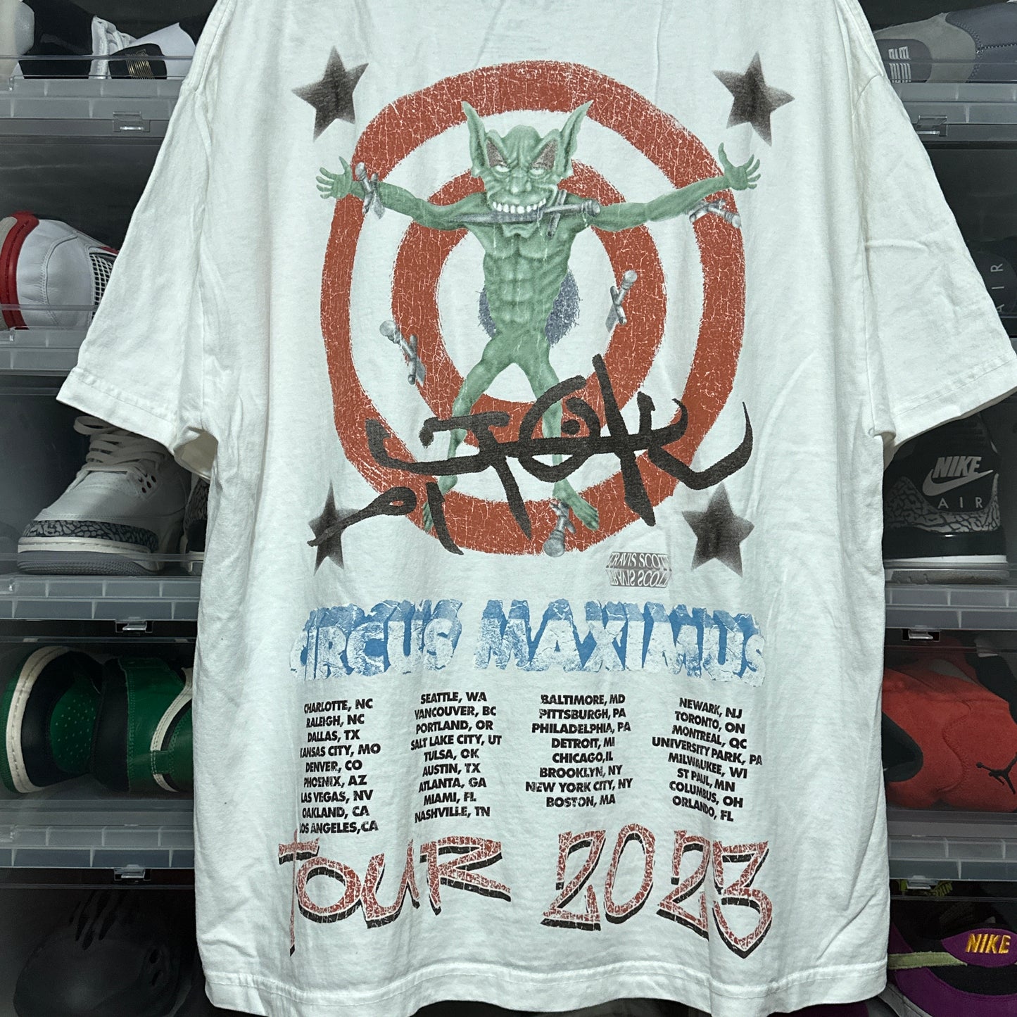 Travis Scott Utopia Circus Maximus Goblin Tour Tee Medium