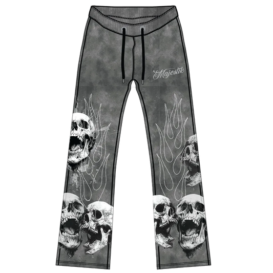 MAJESTIK SHADOW SKULLS TAPESTRY SWEAT PANTS