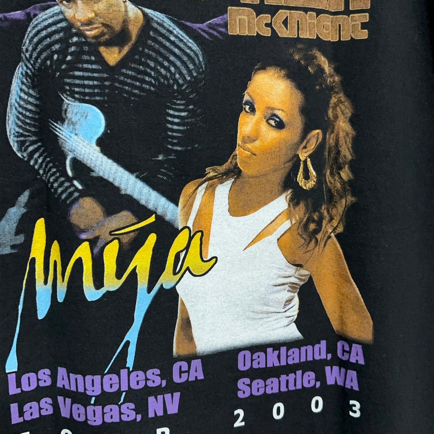 Vintage Y2K Brian McKnight And Mya Tour Tee XXL