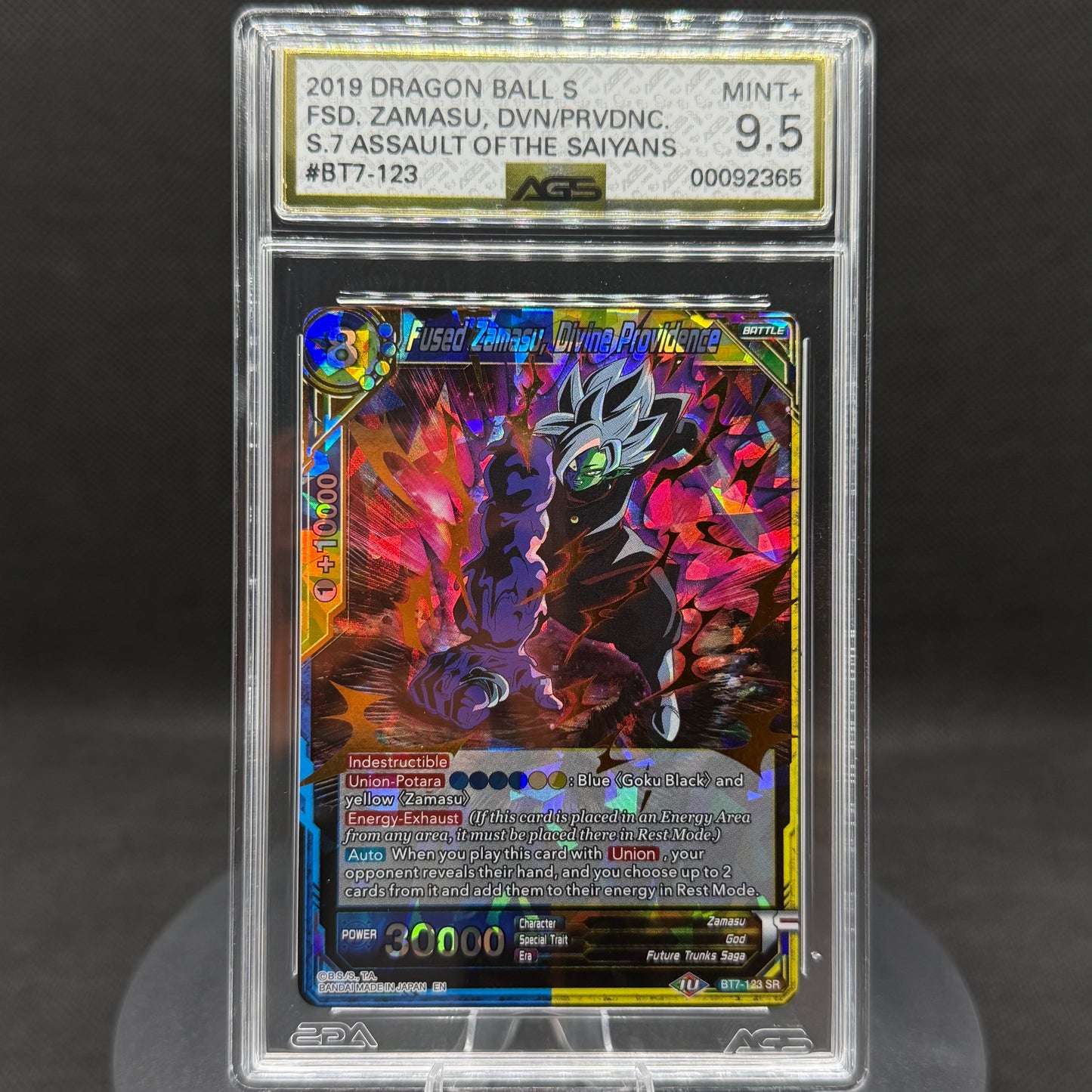 Dragon Ball Super Assault of Saiyans Fused Zamasu Divine SR BT7-123 AGS MINT 9.5