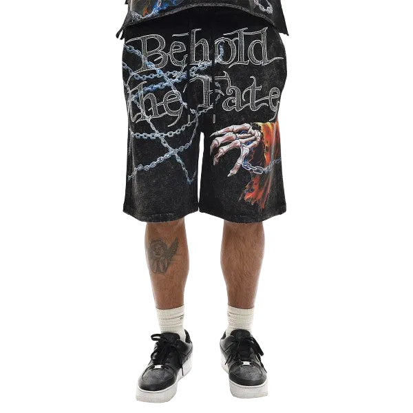 BEHOLD THE FATE FRENCH TERRY GRAPHIC SHORTS