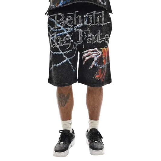 BEHOLD THE FATE FRENCH TERRY GRAPHIC SHORTS