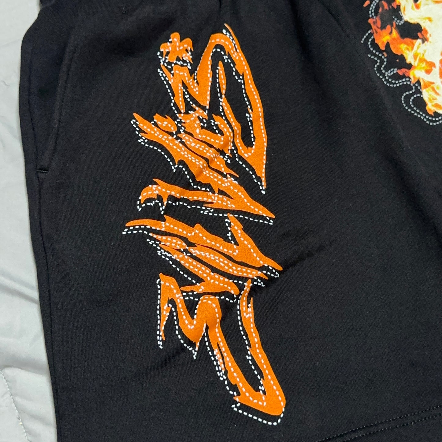 Evil Vice Thread Skull Graphic Shorts