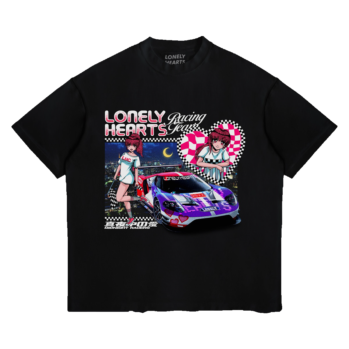 Lonely Hearts Club Midnight Racers Cropped Premium T-Shirt