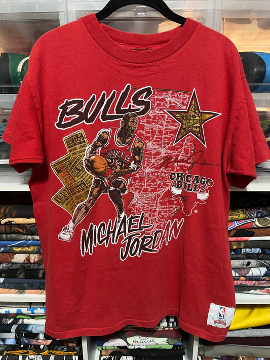 Vintage Michael Jordan Chicago Bulls Nutmeg Graphic Tee Large