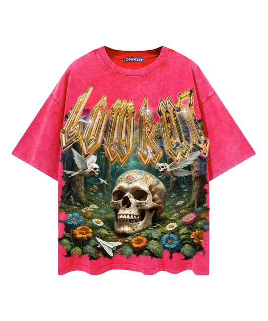 LOWKUT FOREST OF DEATH CRYSTAL RHINESTONE TEE