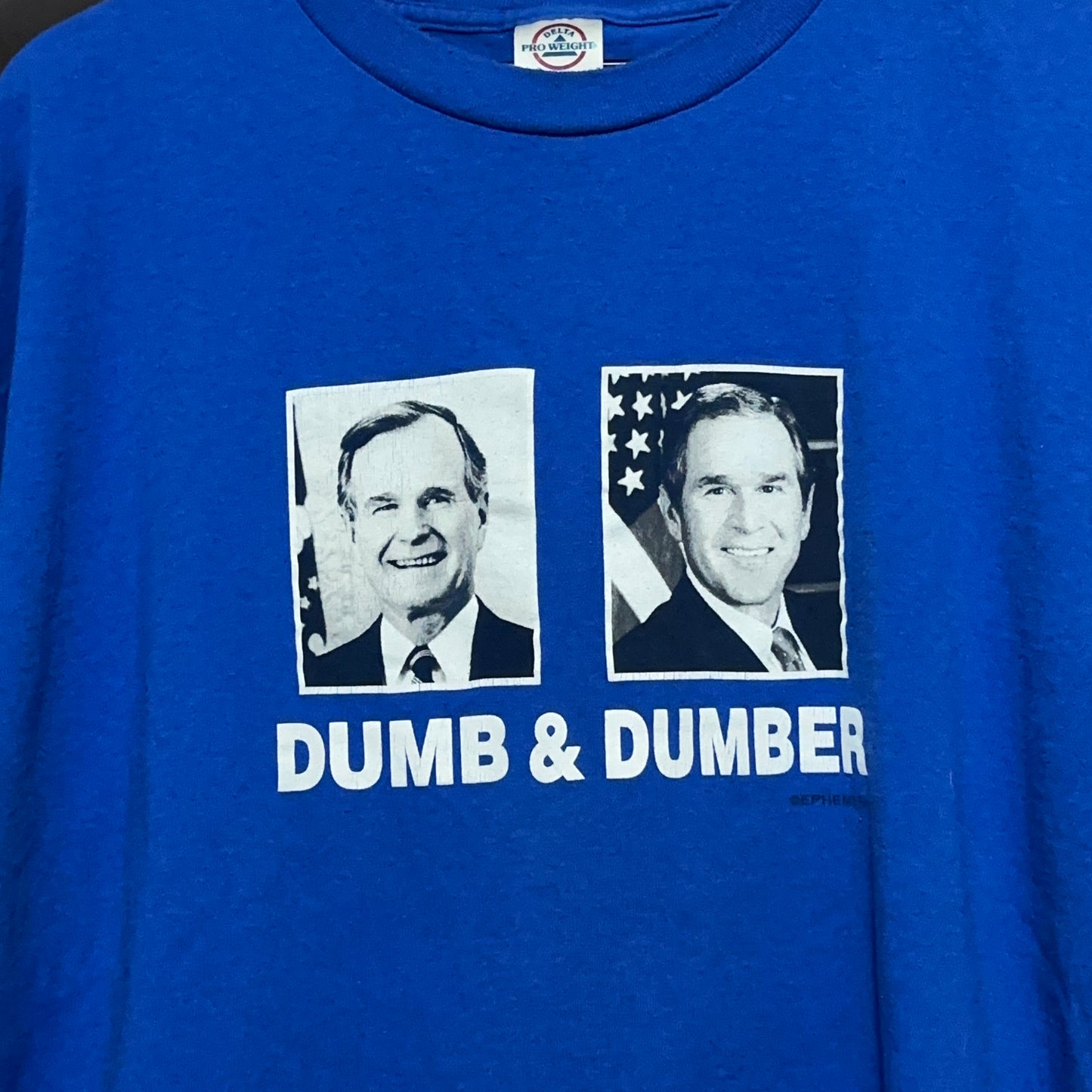 Y2K Dumb And Dumber George Bush Political Humor Tee XL