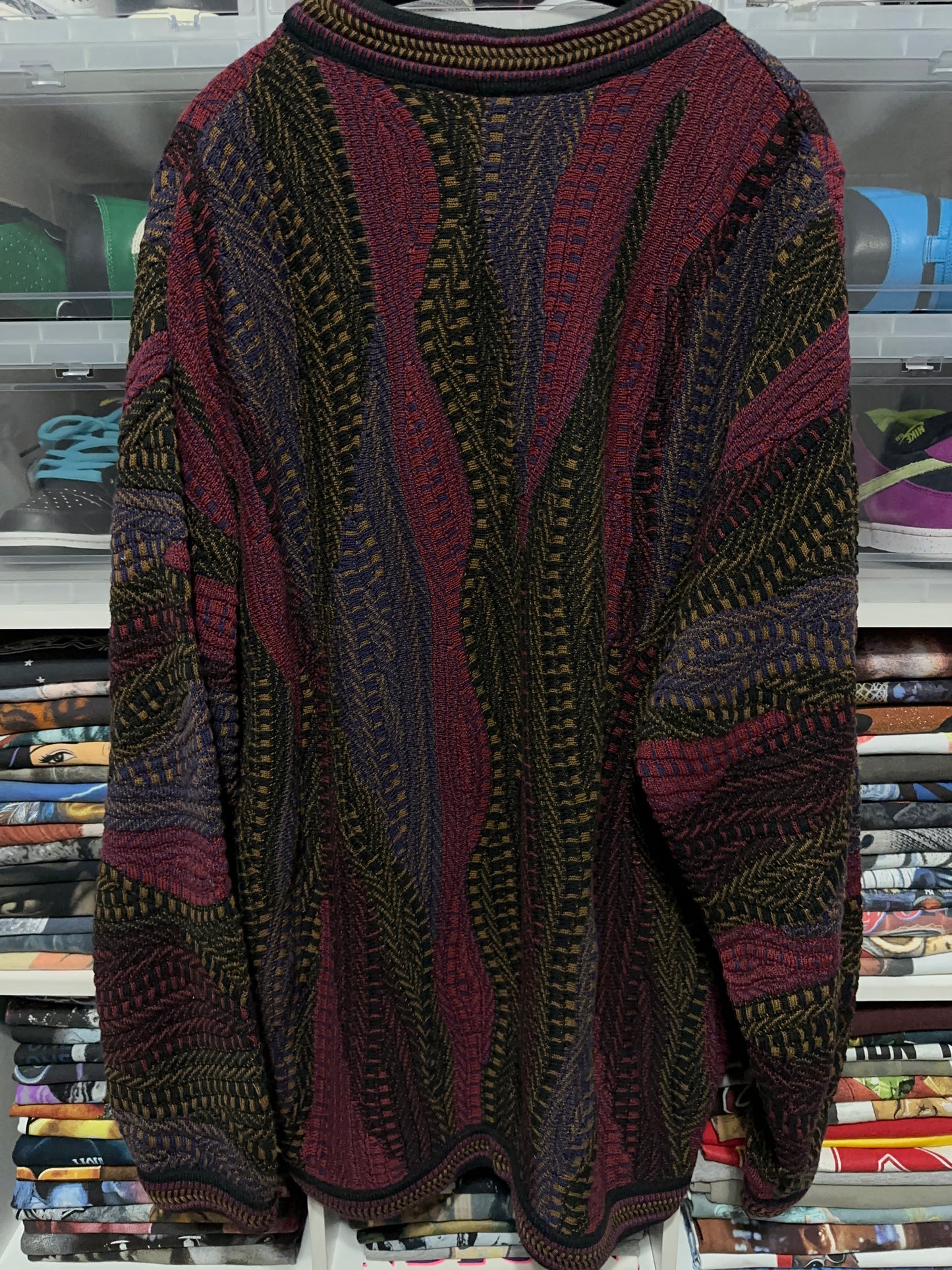Vintage Tundra Coogi Style 3D Knit Sweater Large