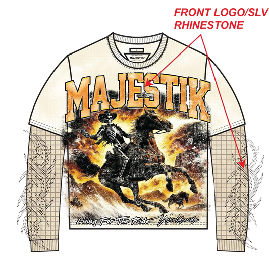 MAJESTIK LIVING FOR THE RIDE LONG SLEEVE THERMAL TEE