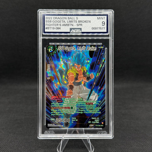 Dragon Ball Super SSB Gogeta Limits Broken SPR BT19-048 AGS 9 Mint