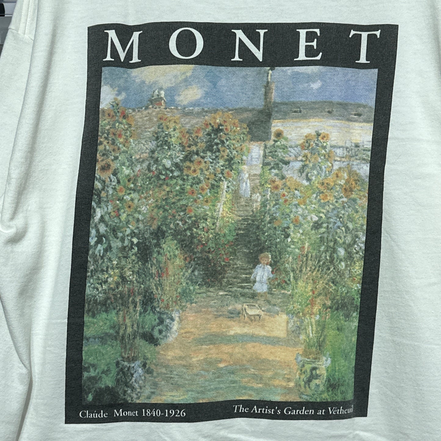 Vintage Claude Monet The Artists Garden Art Tee XL