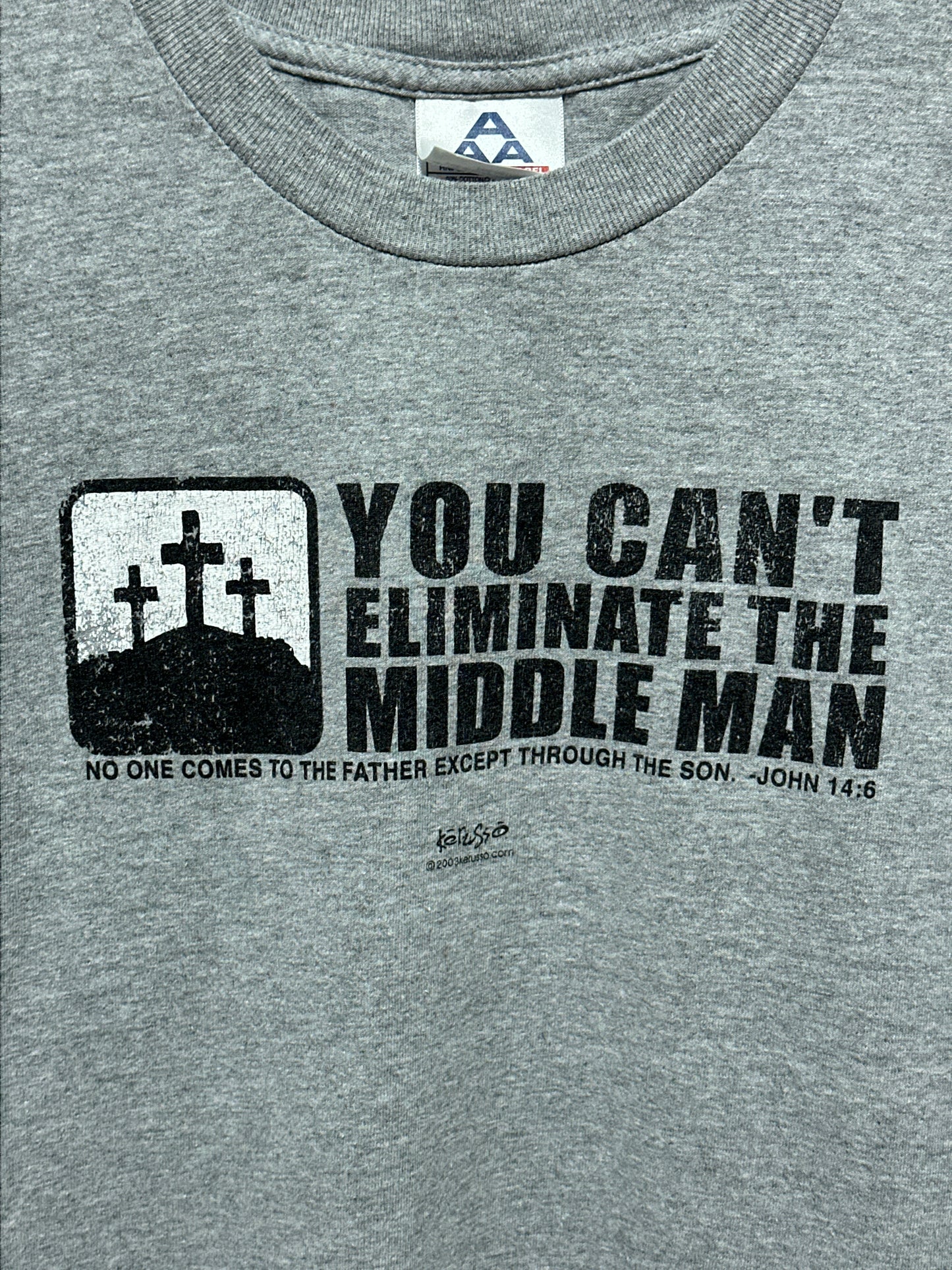 Y2K Can't Eliminate The Middle Man Jesus Tee Large