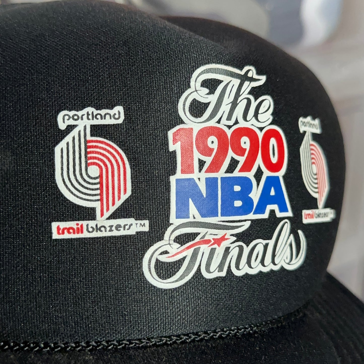 Vintage 90s Portland Trail Blazers NBA Finals Snapback Trucker Hat