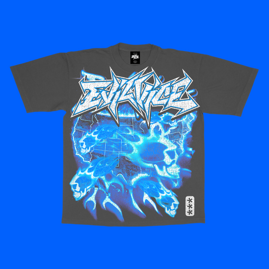 Evil Vice Country Flame Graphic Tee Large