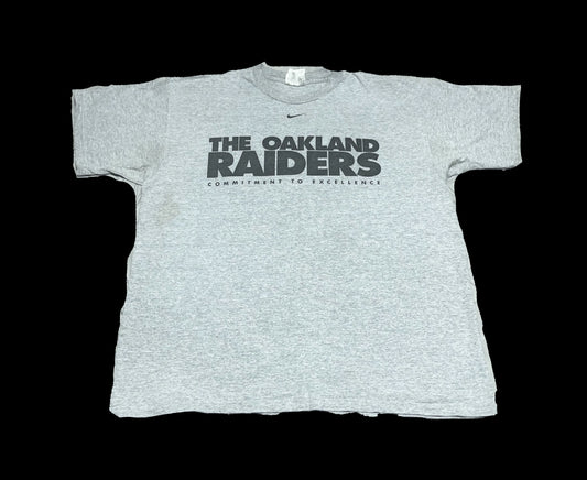 Vintage Nike Oakland Raiders Center Check Shirt Large