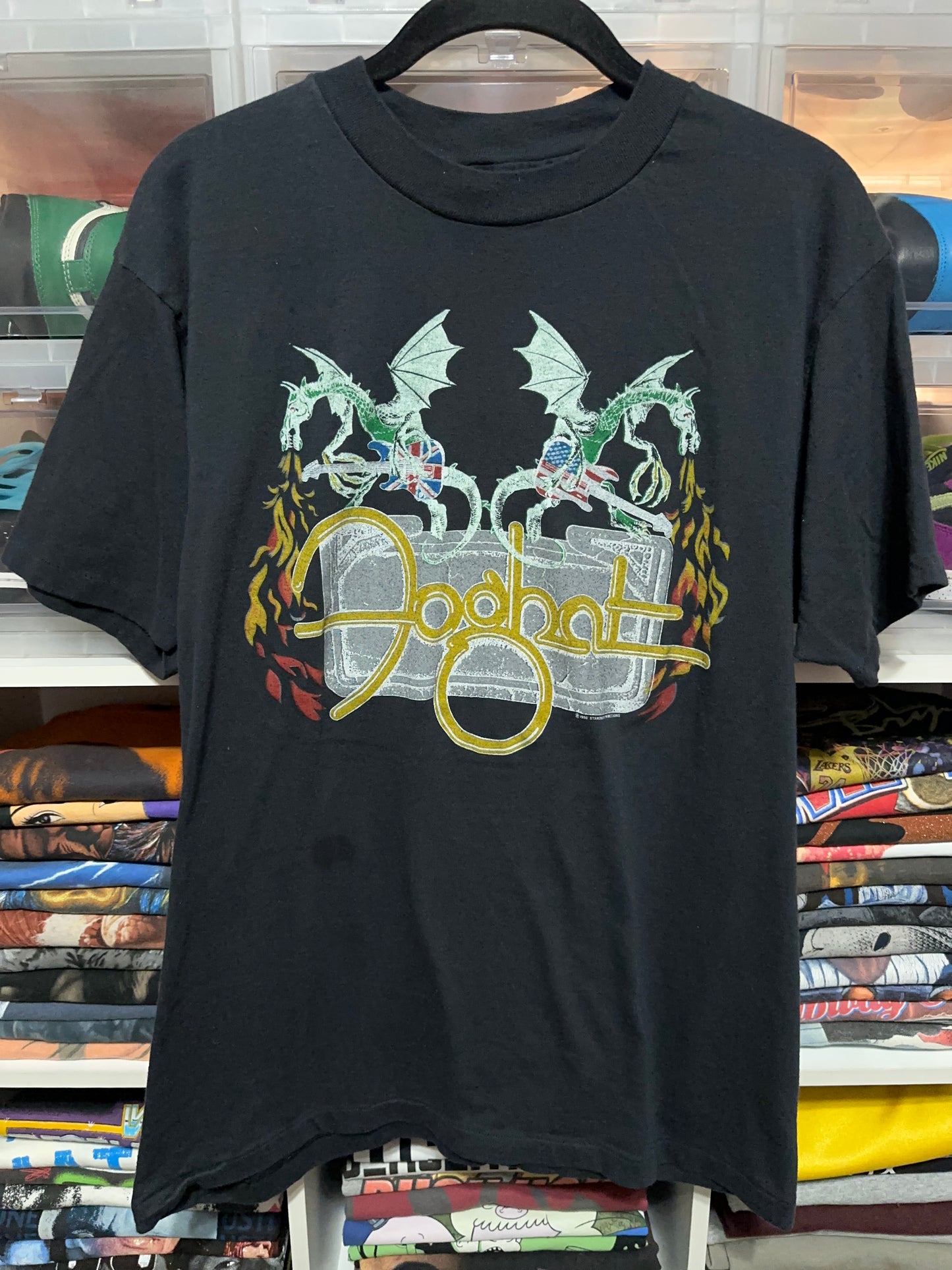 80s Foghat Concert Tour Rock Band T-Shirt Large