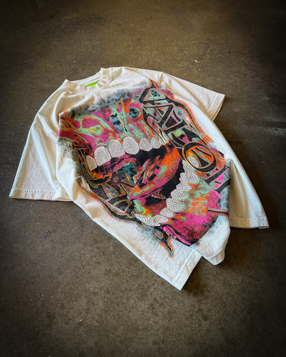 VALOIR MADE SCREW MOUTH RHINESTONE TEE SNOW