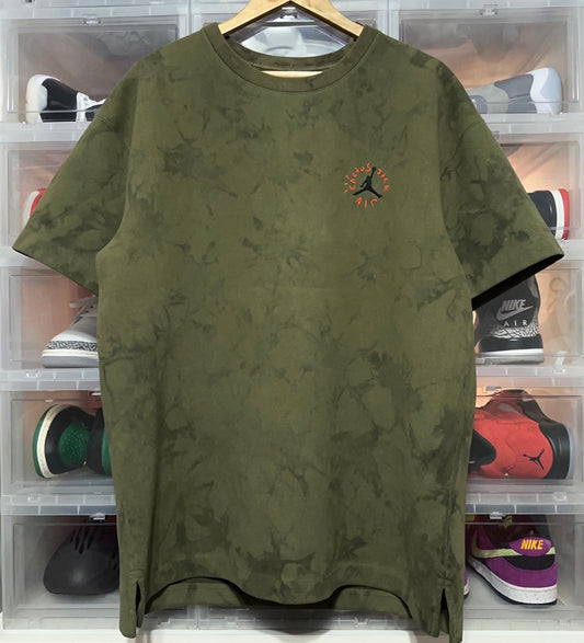 Travis Scott x Air Jordan Cactus Jack Embroidered Olive Tee Large