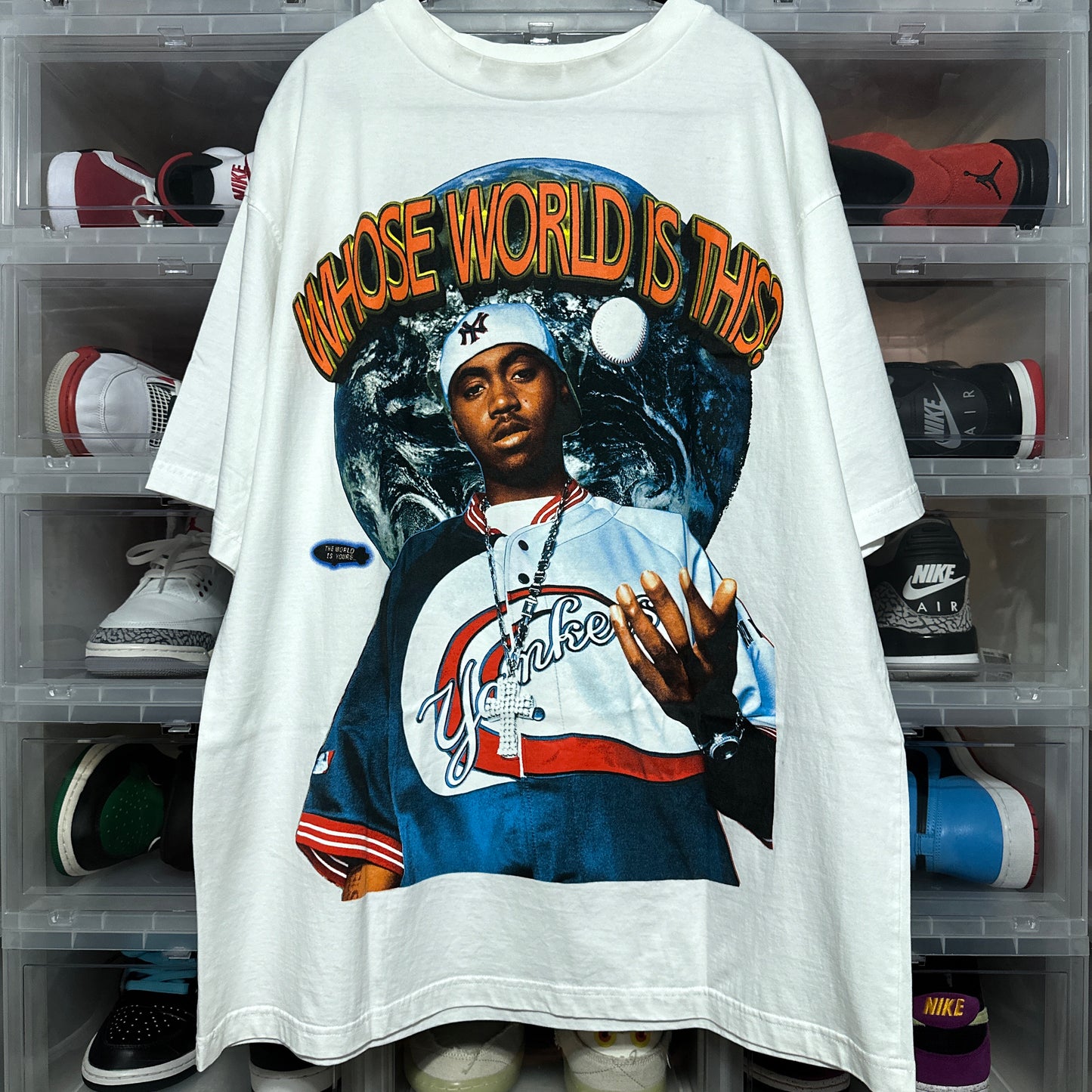 Marino Morwood Nas The World Is Yours Rap Tee XL