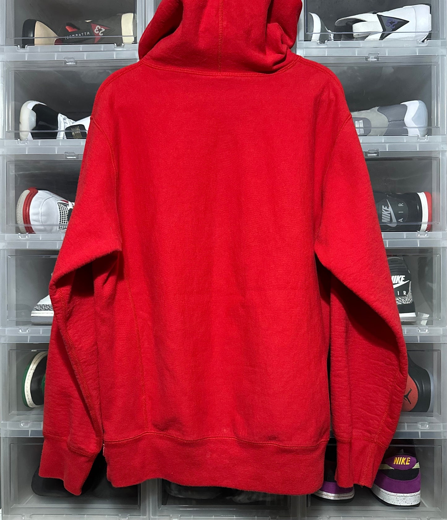 Supreme Perforated Leather Logo Hoodie FW18 Large