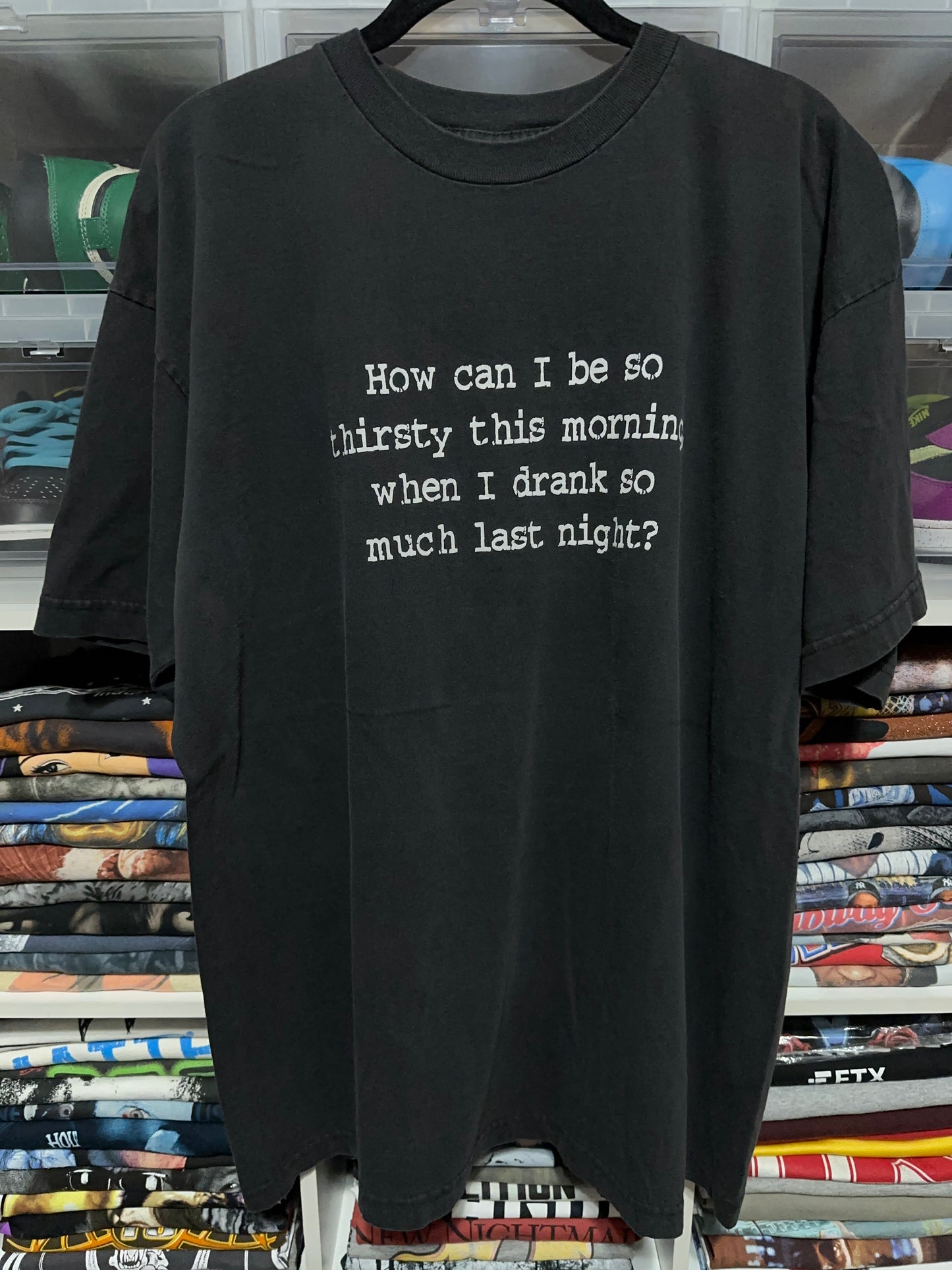 Y2K How Can I Be So Thirsty Funny Humor Tee XL