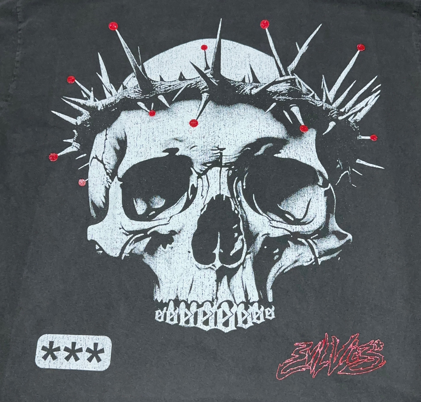 Evil Vice Thorn Skull Graphic Tee XL